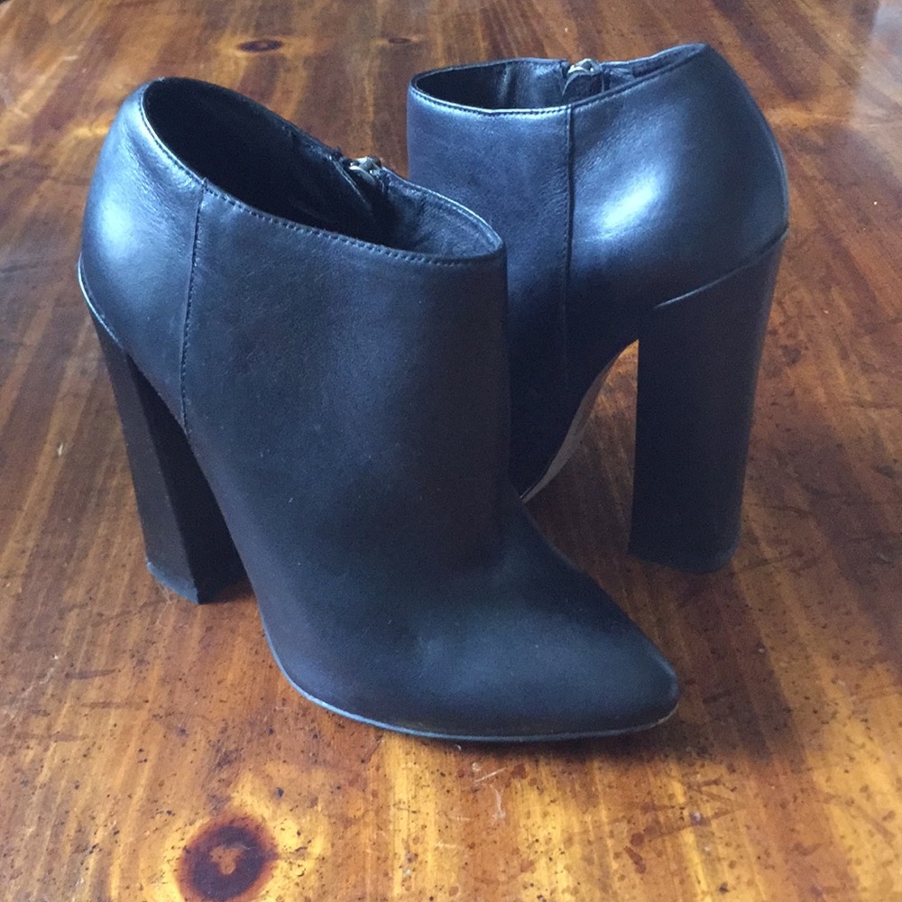 Aldo•Black Block High Heel Ankle Booties